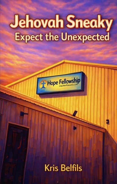 Jehovah Sneaky book cover by Kris Belfils