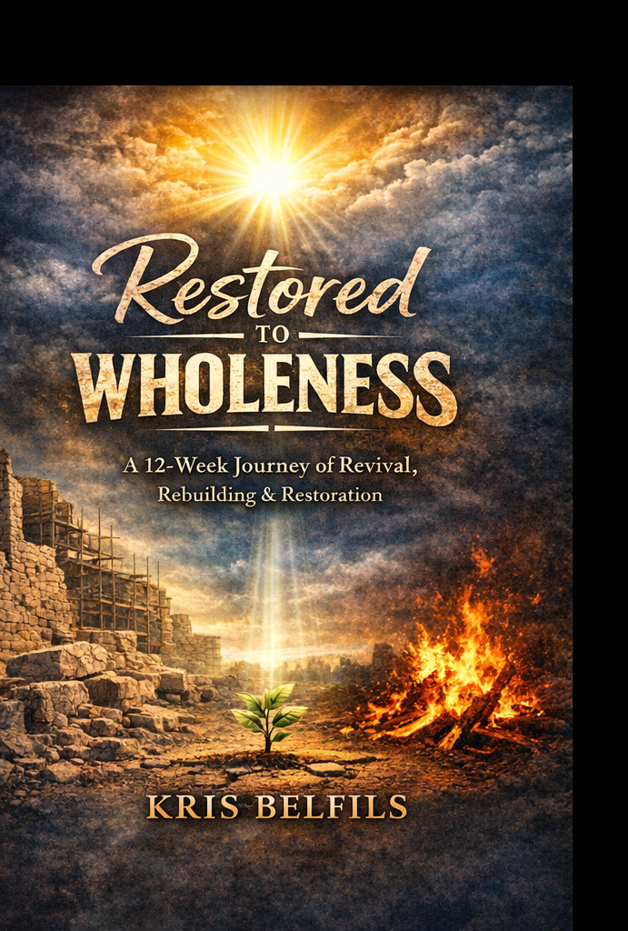 Restored to Wholeness Workbook cover by Kris Belfils